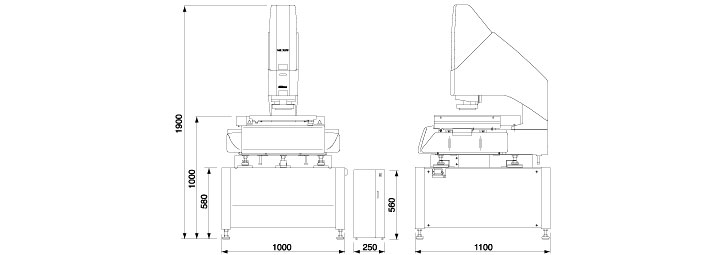 NEXIV VMR-H3030 - Dimensional Diagrams